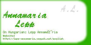 annamaria lepp business card